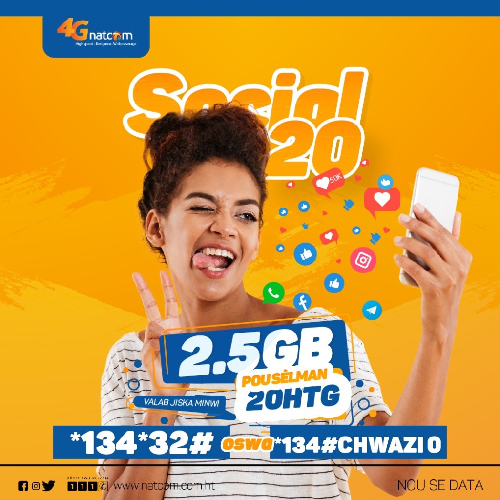 Natcom offre beaucoup plus d’avantages sur les réseaux sociaux à travers les plans « Social&nbsp;»