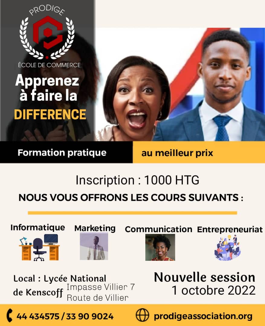 Prodige Association apporte de l’espoir à Kenscoff à travers son école de Commerce