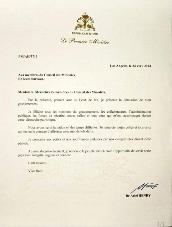 L’installation du Conseil présidentiel, un acte anormal, selon Ariel Henry