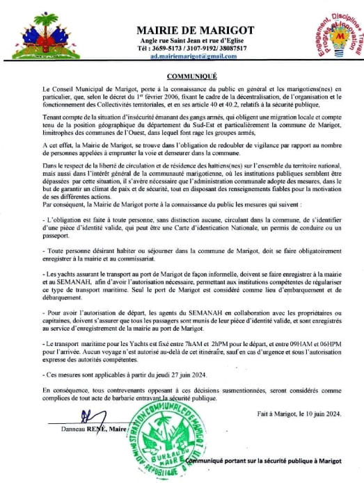 Face au banditisme, la mairie de Marigot&nbsp;s’active