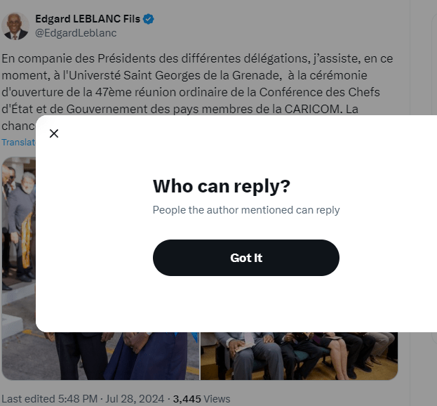 Edgard Leblanc interdit aux internautes de commenter sa&nbsp;politique