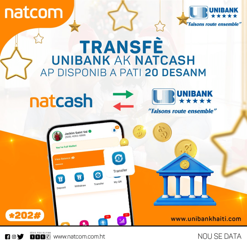 Natcom et UNIBANK : Un partenariat pour des transferts financiers simplifiés en&nbsp;Haïti