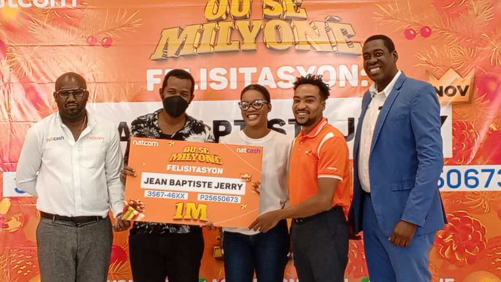 Promotion « Ou Se Milyonè » : La Natcom fait d’un résident de Boucan Carré son troisième millionnaire
