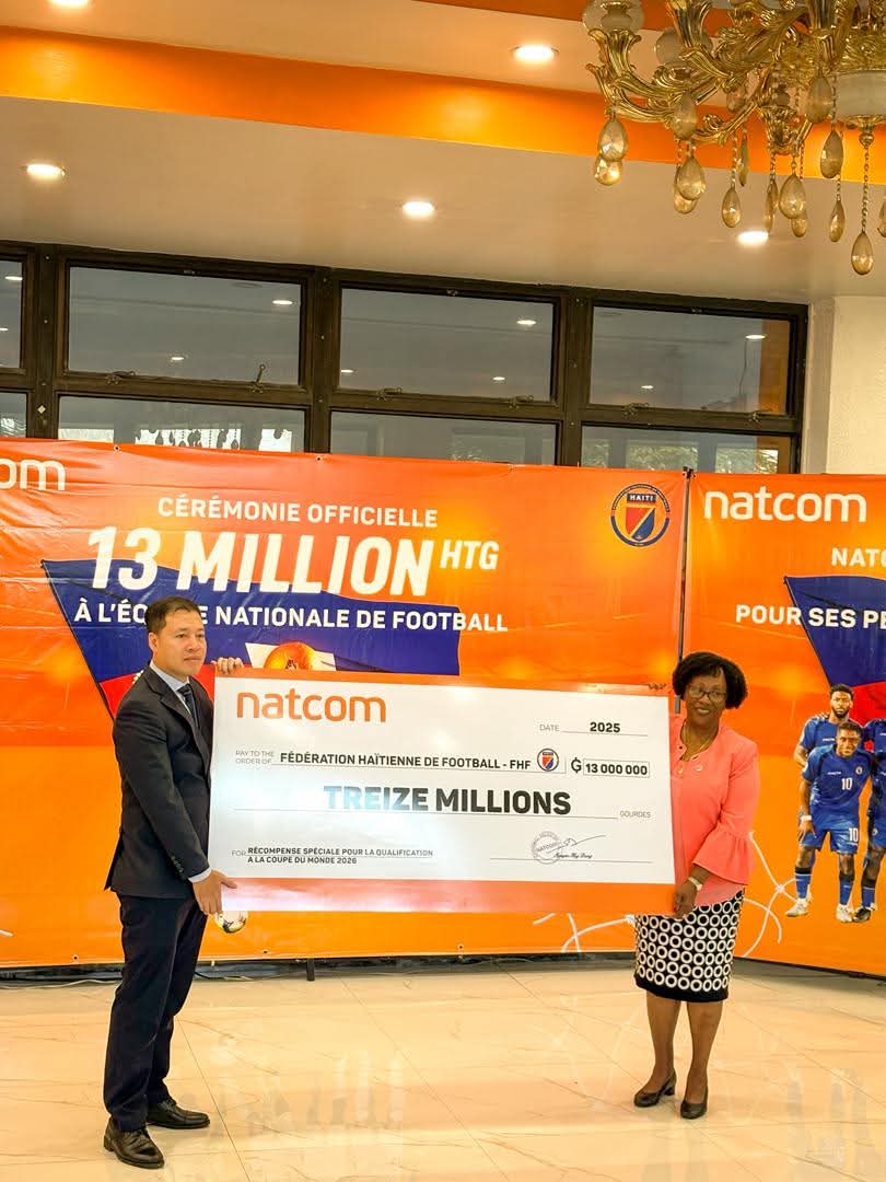La Natcom octroie 13 millions de gourdes à la FHF pour célébrer la qualification d’Haïti au Mondial&nbsp;2026