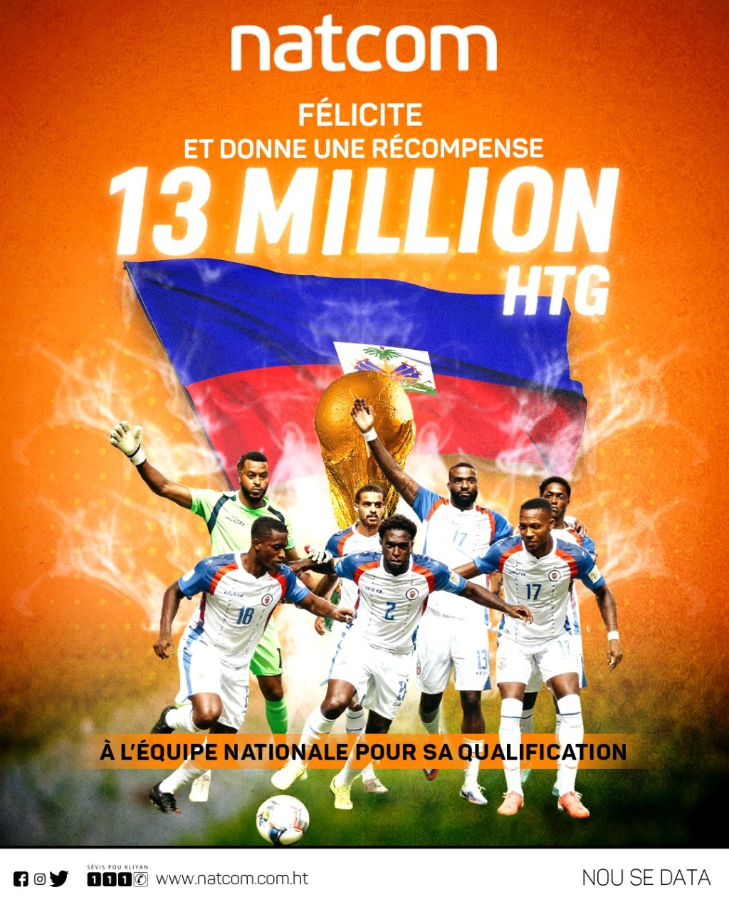 Haïti qualifiée pour le Mondial 2026 : la Natcom octroie 13 millions de gourdes à la Sélection&nbsp;nationale