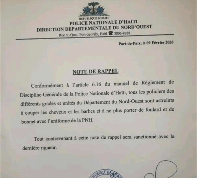 PNH/Nord-Ouest : rappel à l’ordre sur la discipline et l’apparence des&nbsp;policiers
